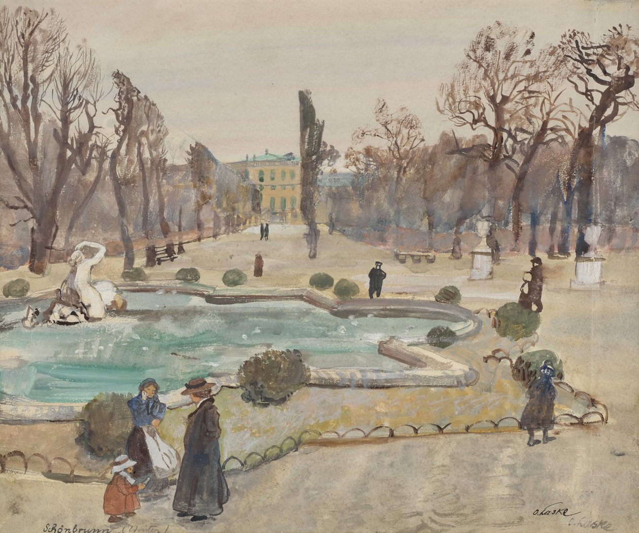 Schönbrunn (vinter) af Oskar Laske