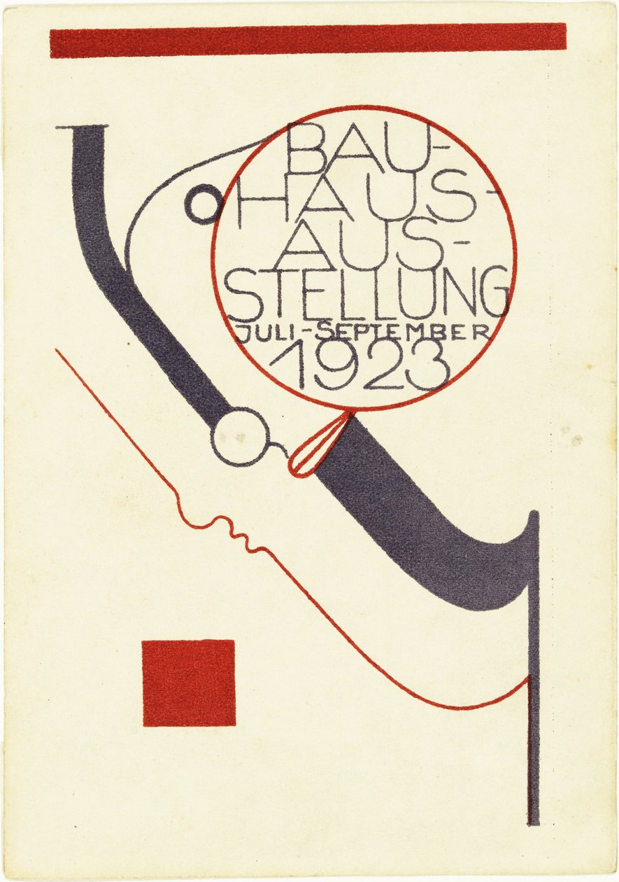 Bauhaus udstilling. Postkort, 1923. af Oskar Schlemmer