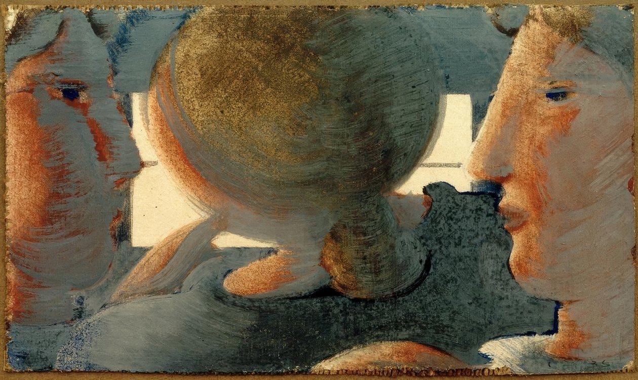 Tre hoveder foran vinduet af Oskar Schlemmer