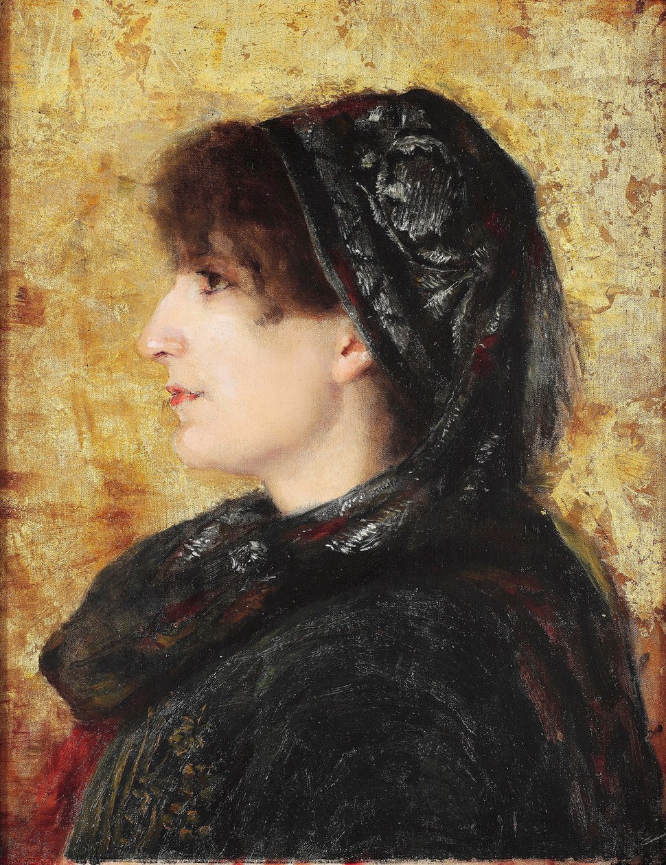 Portræt af Naile Hanim af Osman Hamdi Bey