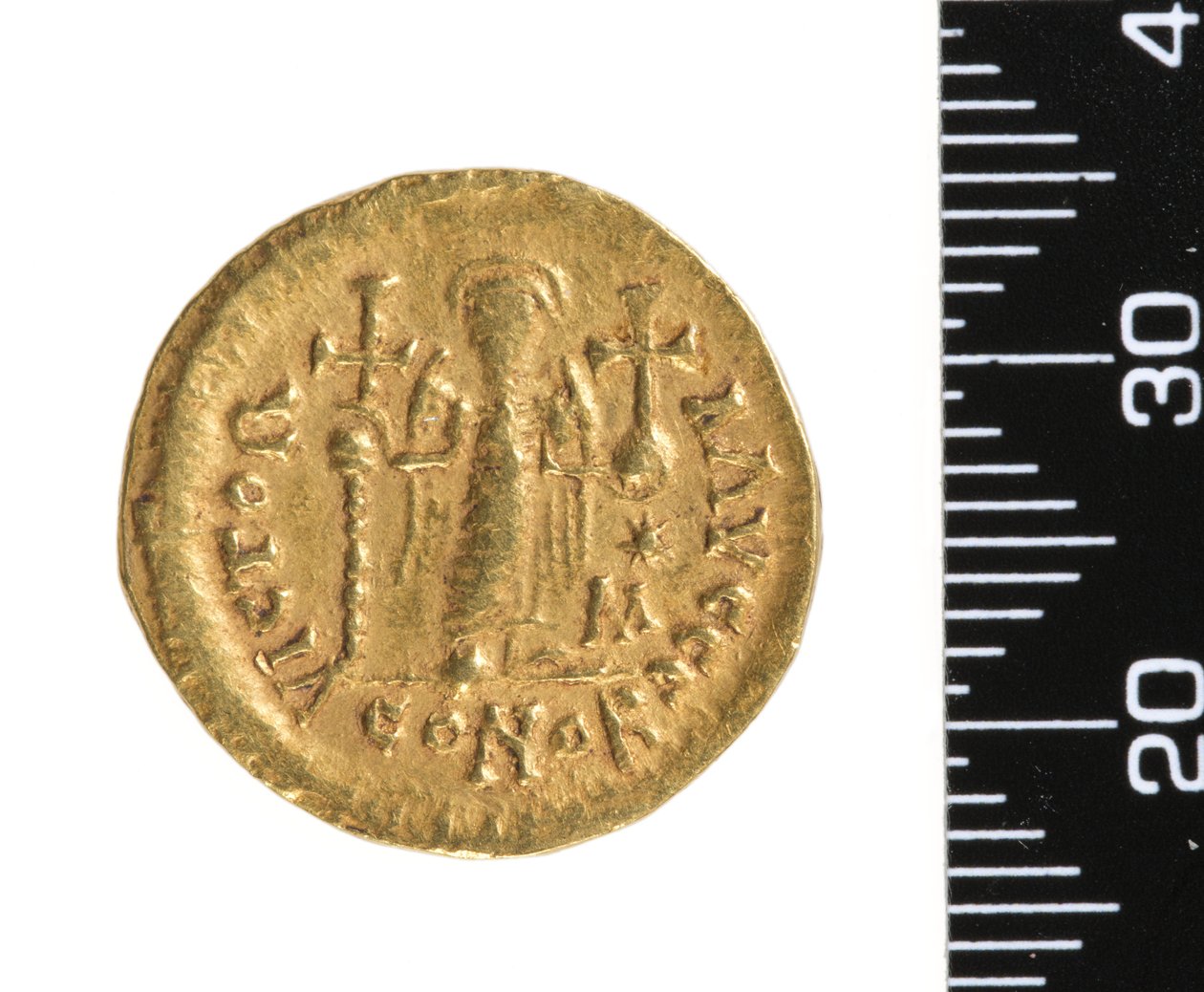 Mønt (omvendt) c.534-548 (guld) af Ostrogothic Ostrogothic