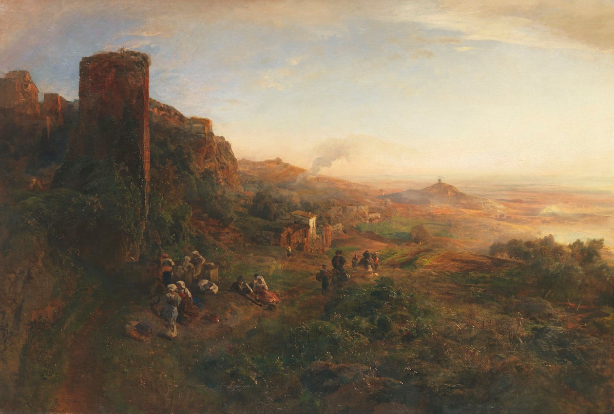 Oswald Achenbach Aftenstemning i de albanske bjerge af Oswald Achenbach