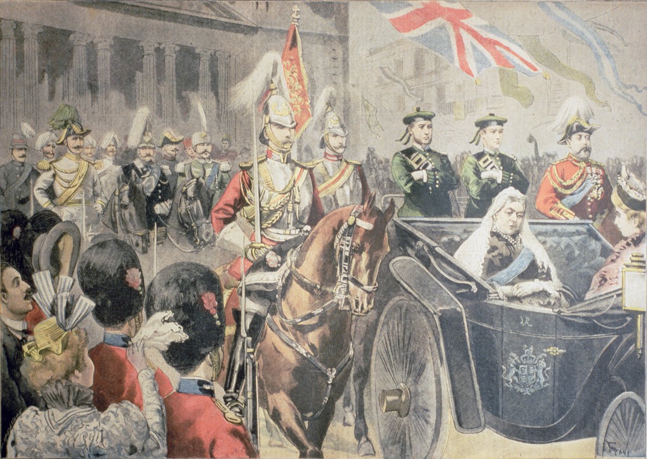 Jubileum for dronningen af England: The Cortege, illustration fra 