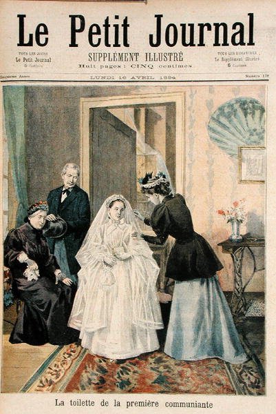 The First Communicant, illustration fra Le Petit Journal, 16. april 1894 af Oswaldo Tofani