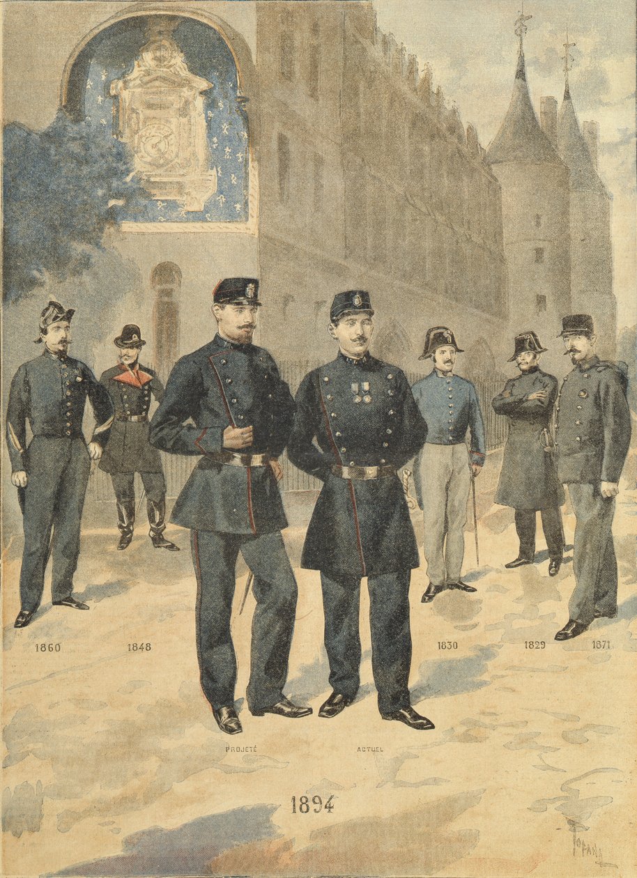 The New Uniform of the Guardians of the Peace, fra Le Petit Journal 8. oktober 1894 af Oswaldo Tofani