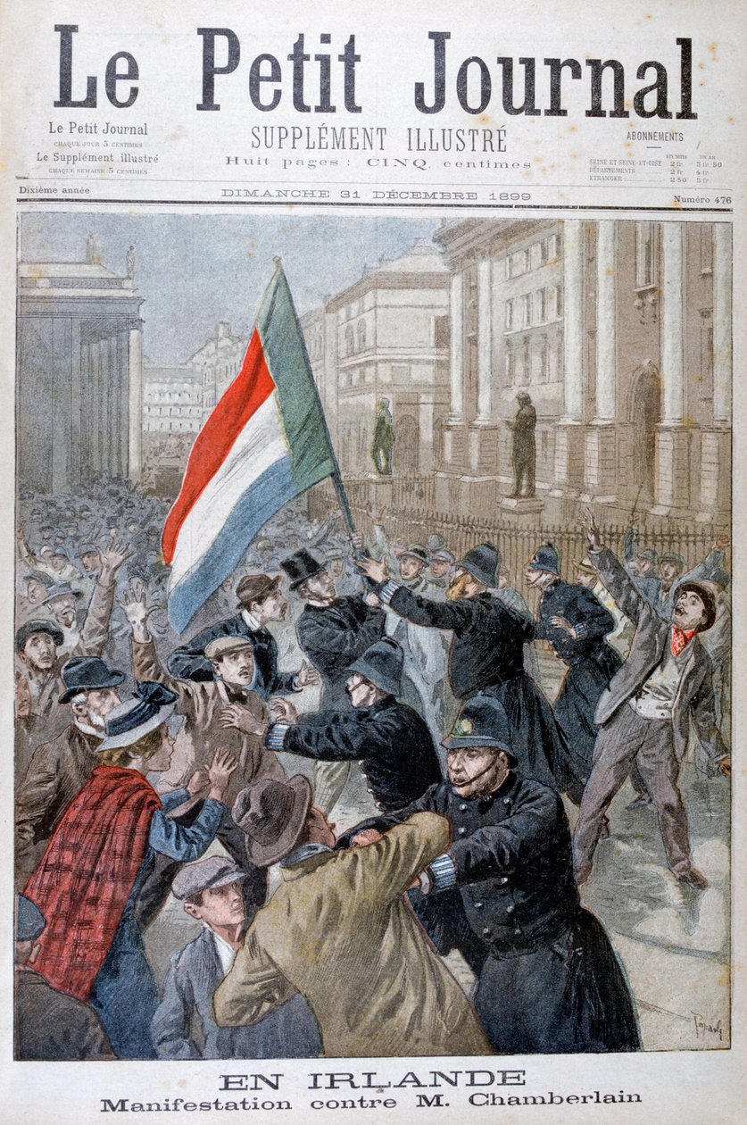 Demonstration mod Joseph Chamberlain, Irland, 1899 af Oswaldo Tofani