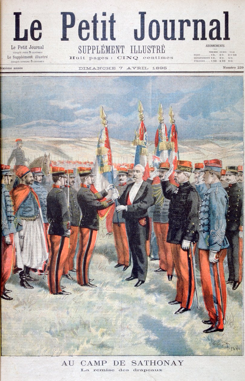 Præsentation af farverne, Sathonay-Camp, 1895 af Oswaldo Tofani