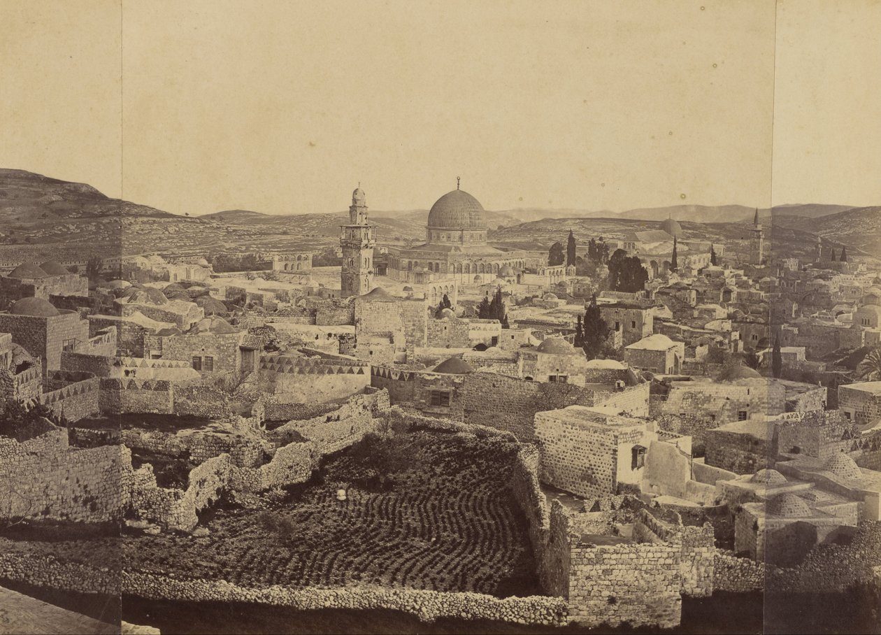 Panorama over Jerusalem af Othon Von Ostheim
