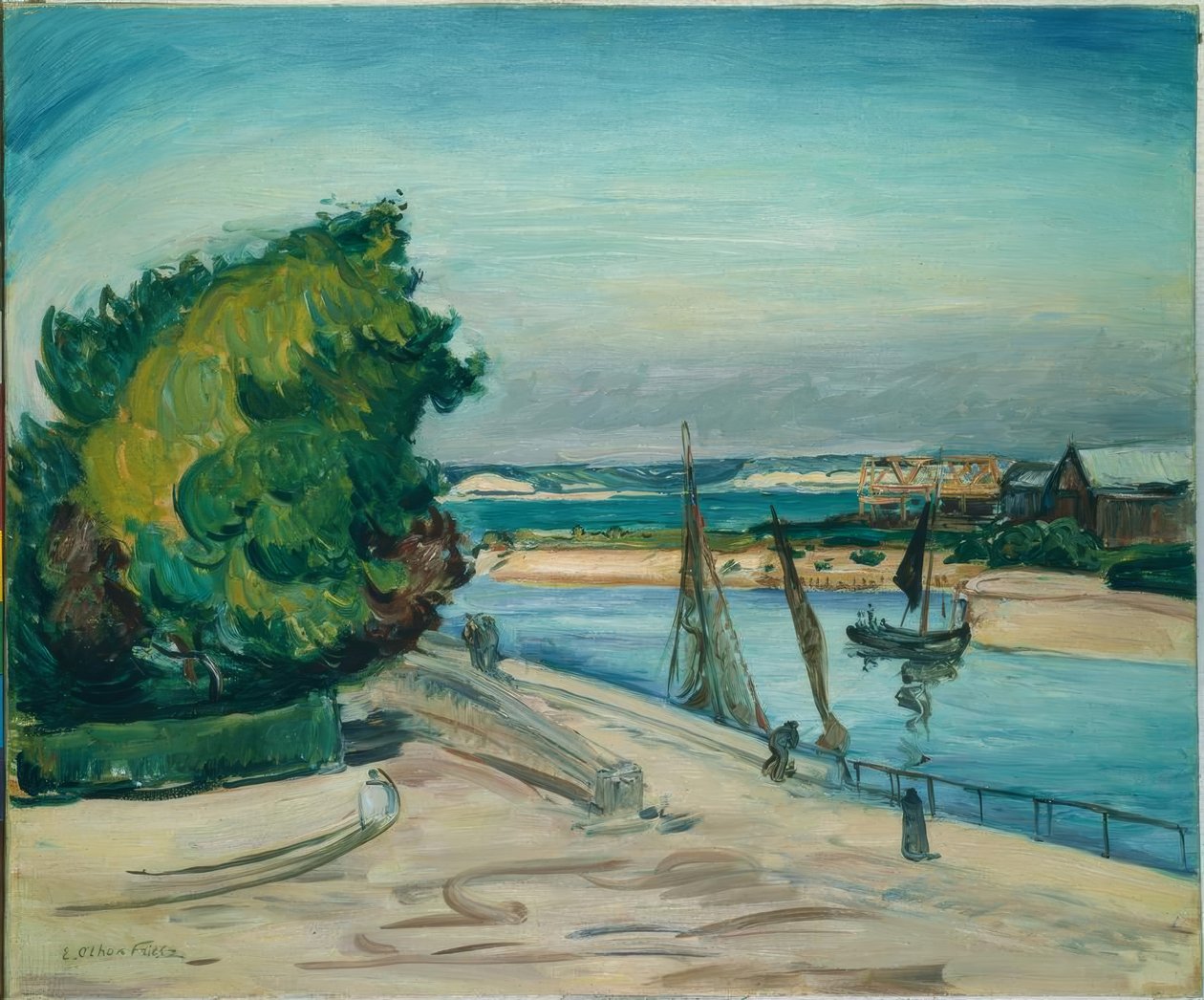 Le Havre, havneindgang af Othon Friesz