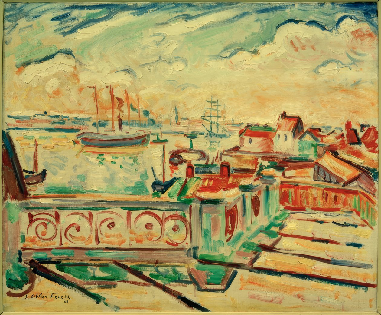Havnen i Antwerpen af Othon Friesz