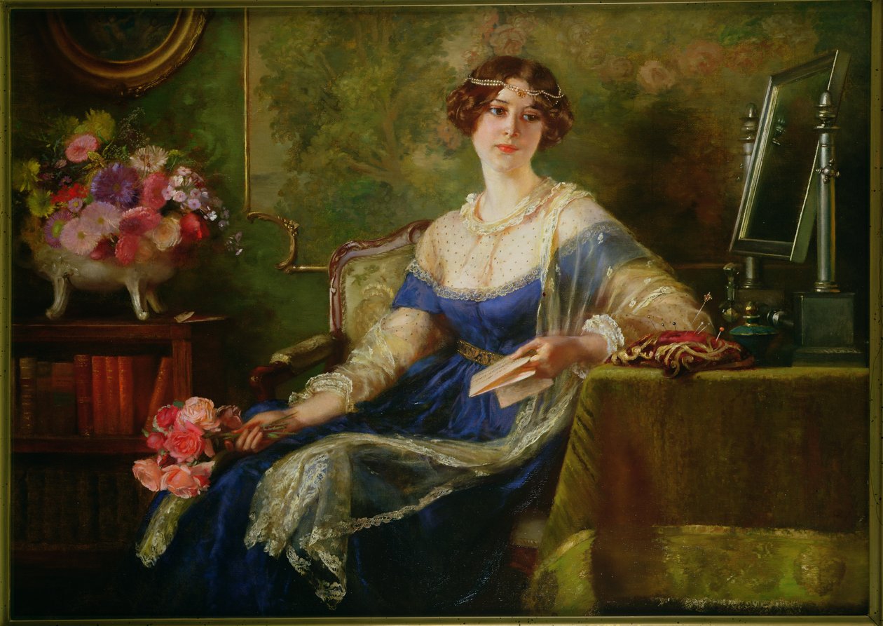 A Young Beauty (olie på lærred) af Otolia Kraszewska