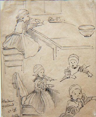 Børnestudier af Ottilia Eva Adelborg