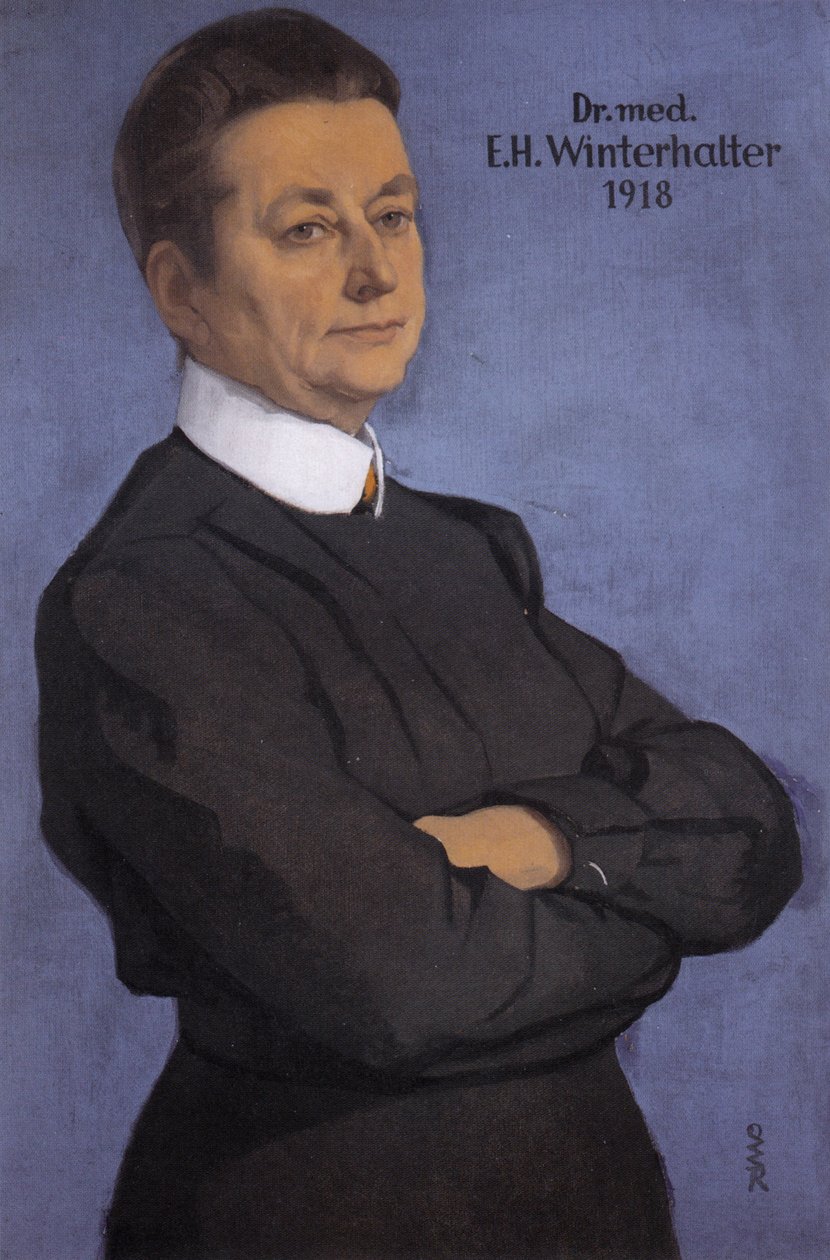 Portræt af Dr. med. E. H. Winterhalter af Ottilie Roederstein