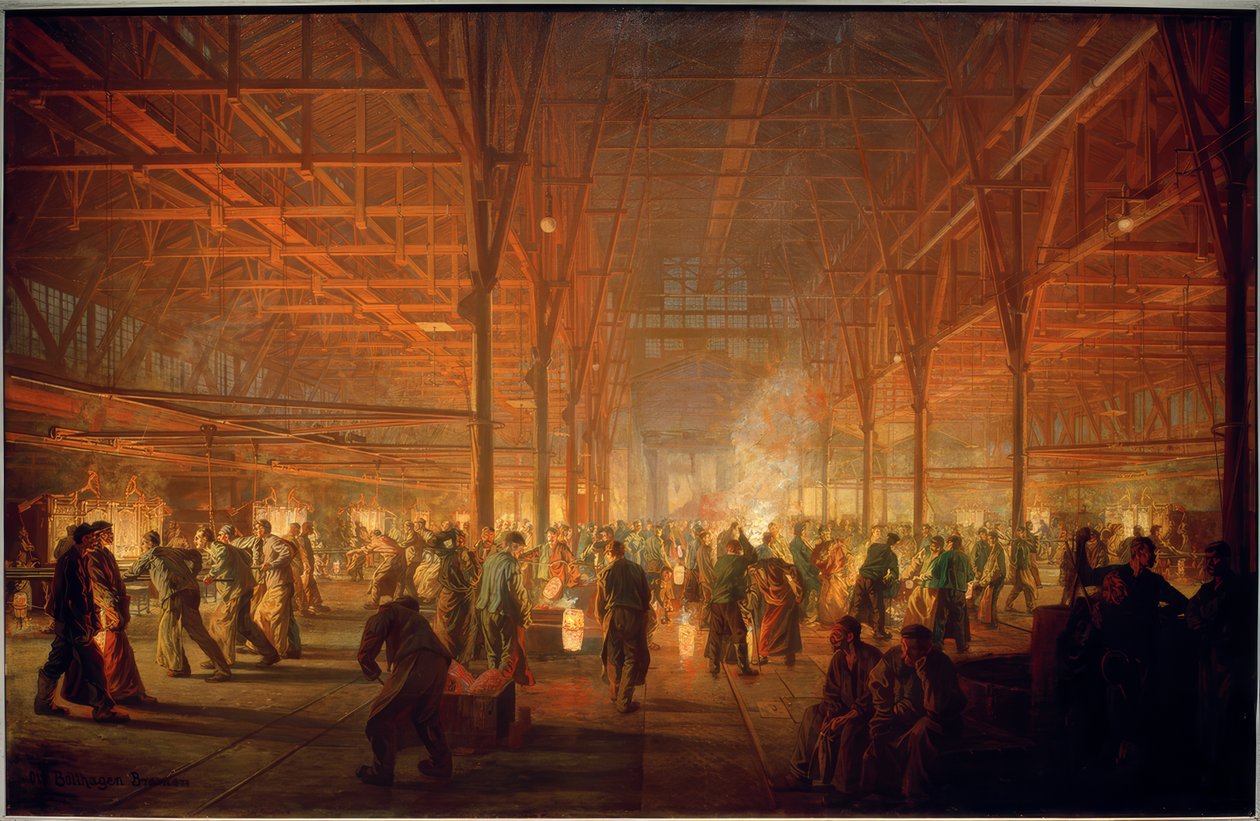 Smeltedigel (stål) støbt (Krupp) af Otto Bollhagen