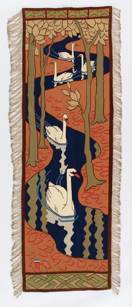 Fem svaner af Otto Eckmann