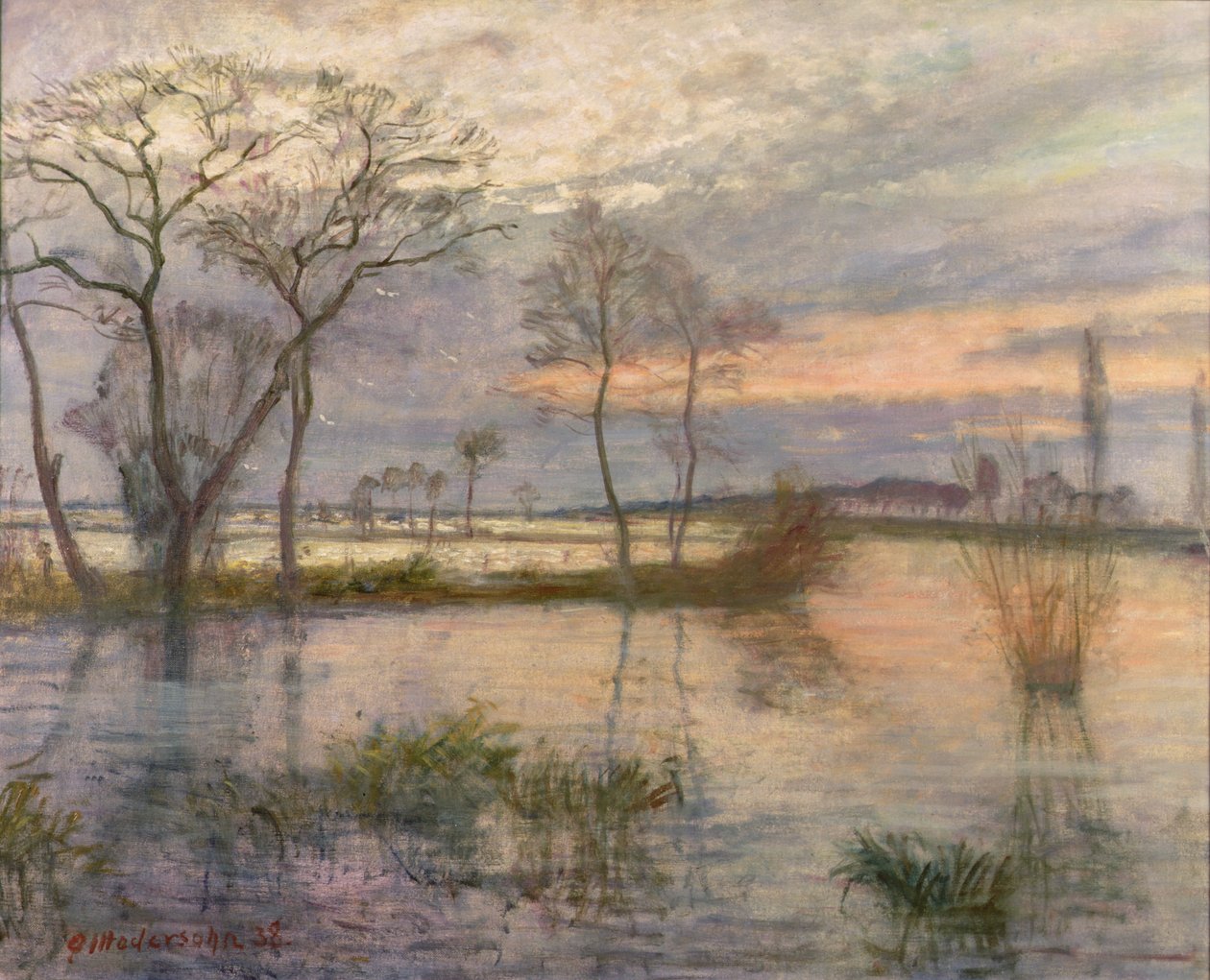 Aften ved floden Wumme af Otto Modersohn