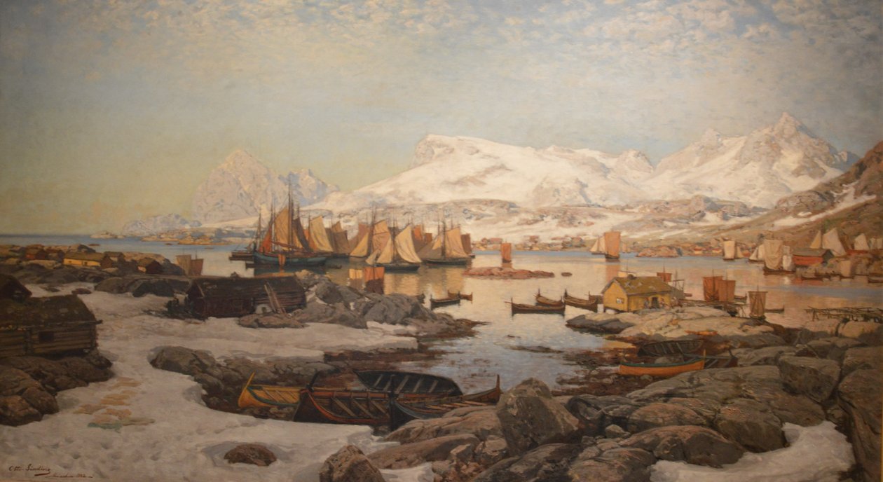 Forårsdag i Lofoten af Otto Sinding