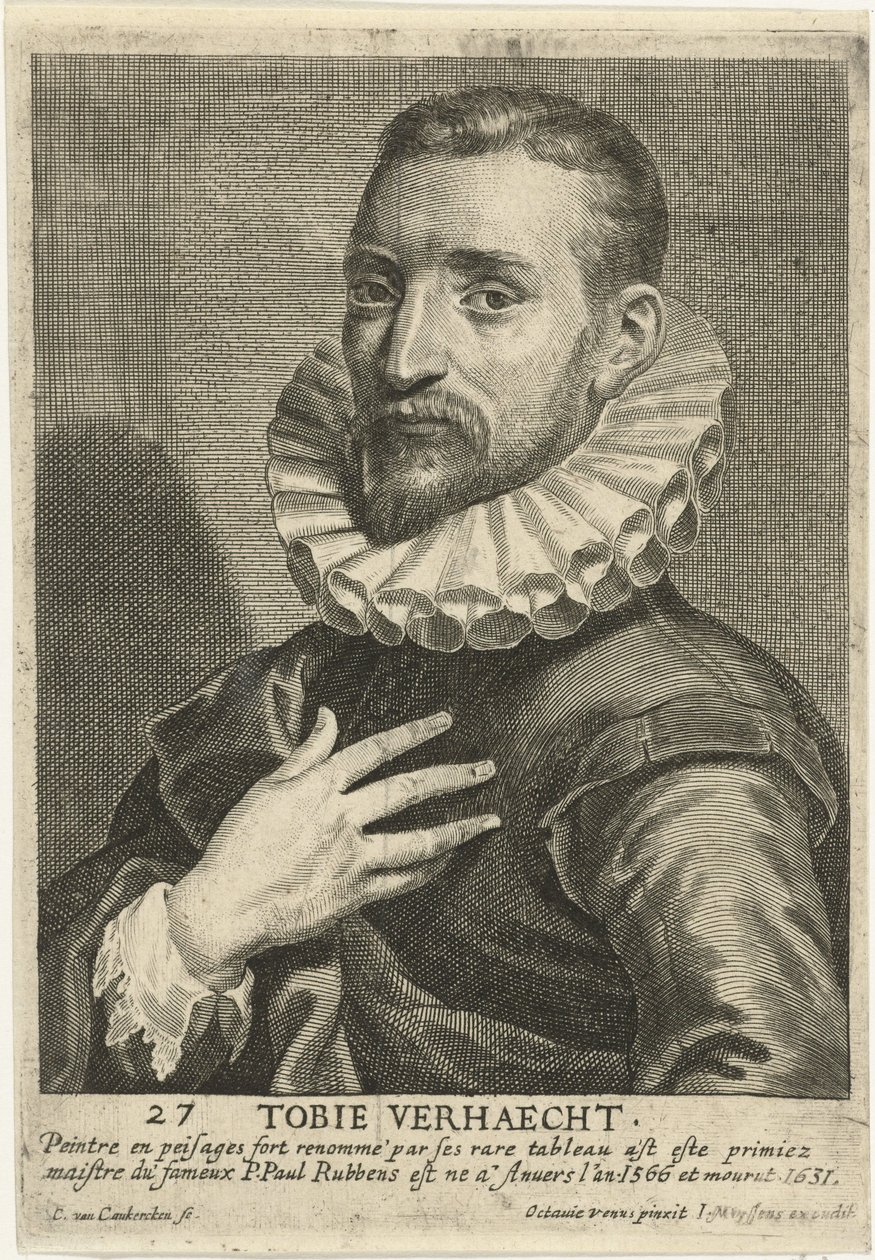 Portræt af Tobias Verhaecht af Otto van Veen