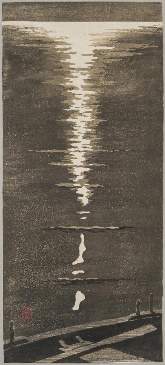 Måneskin på havet af Otto Eckmann