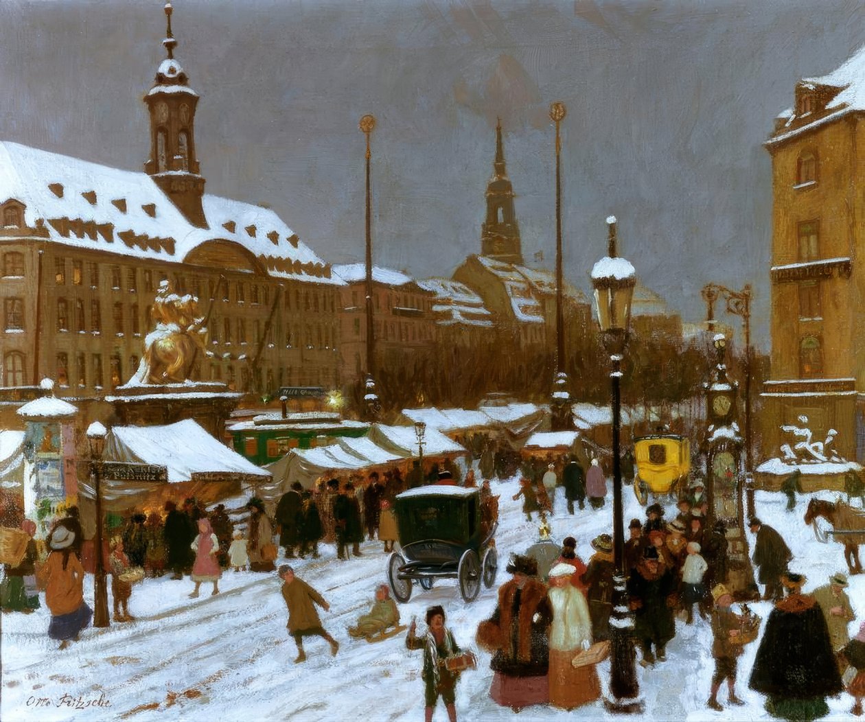 Striezelmarkt på Neustädter Markt af Otto Fritzsche