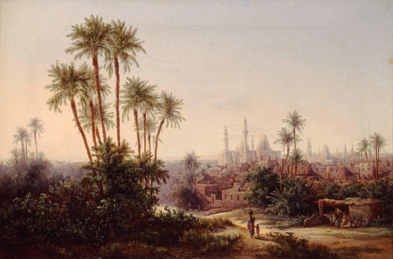 Udsigt over Kairo, 1867. af Otto Georgi