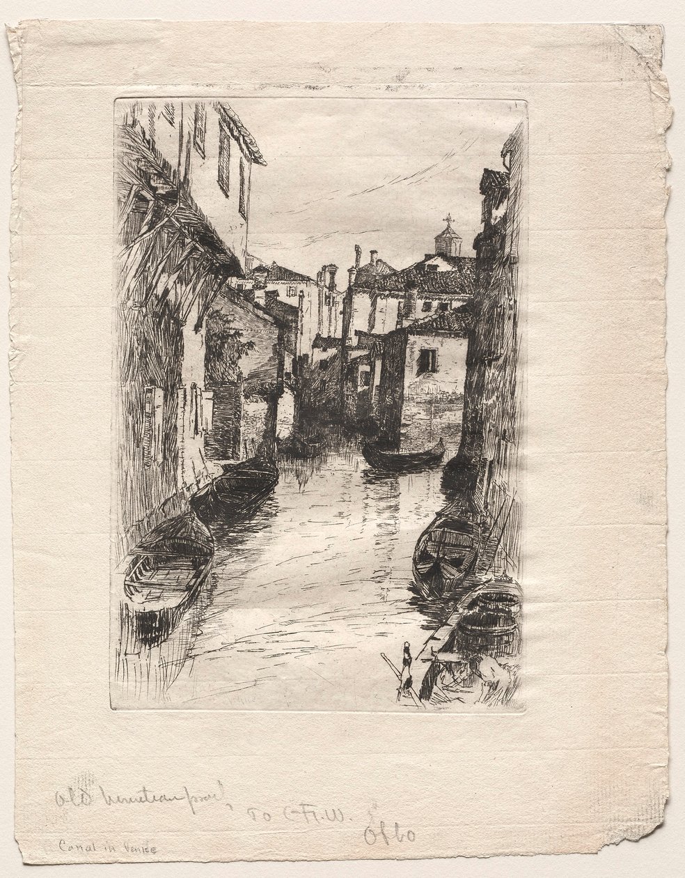 Kanal i Venedig, 1880. af Otto H. Bacher