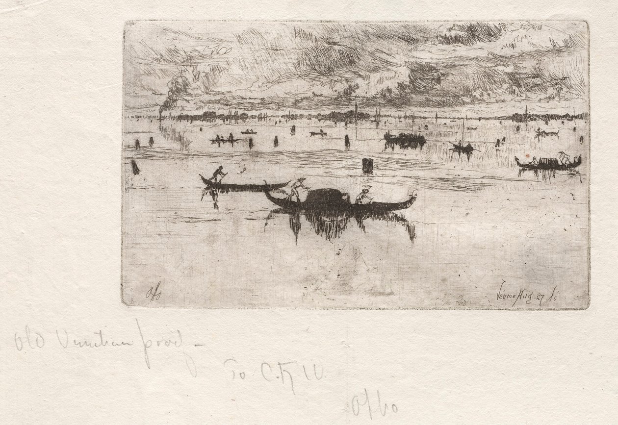 Ser mod salutten, Venedig, 1880. af Otto H. Bacher