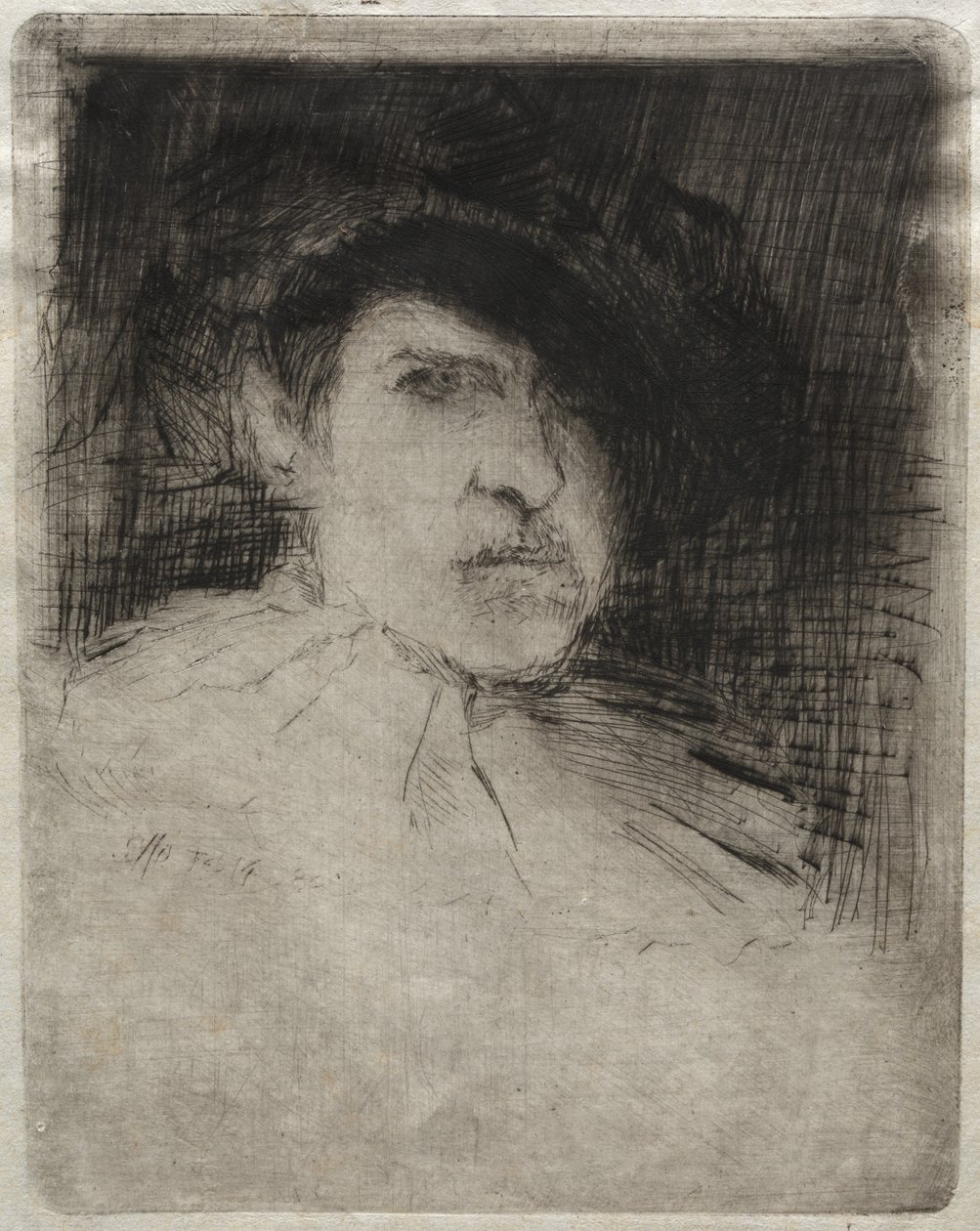 Selvportræt i kostume, 1880. af Otto H. Bacher