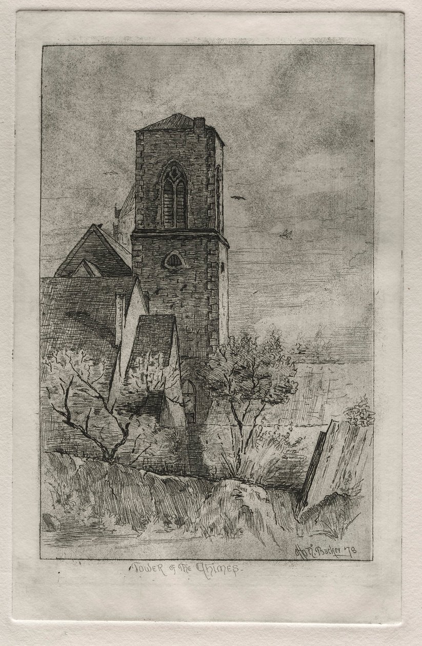 Klokkespillets tårn, 1878. af Otto H. Bacher