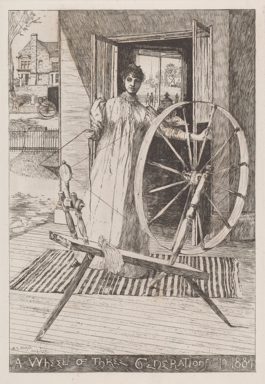 Ved Spindehjulet, ca. 1884. af Otto Henry Bacher