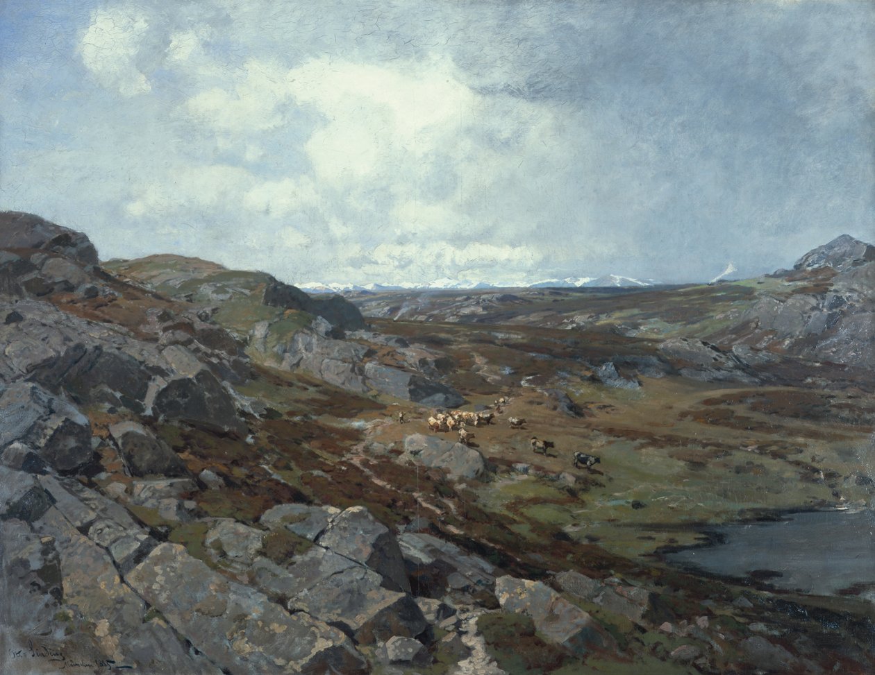Højbjerglandskab, Munchen af Otto Ludvig Sinding