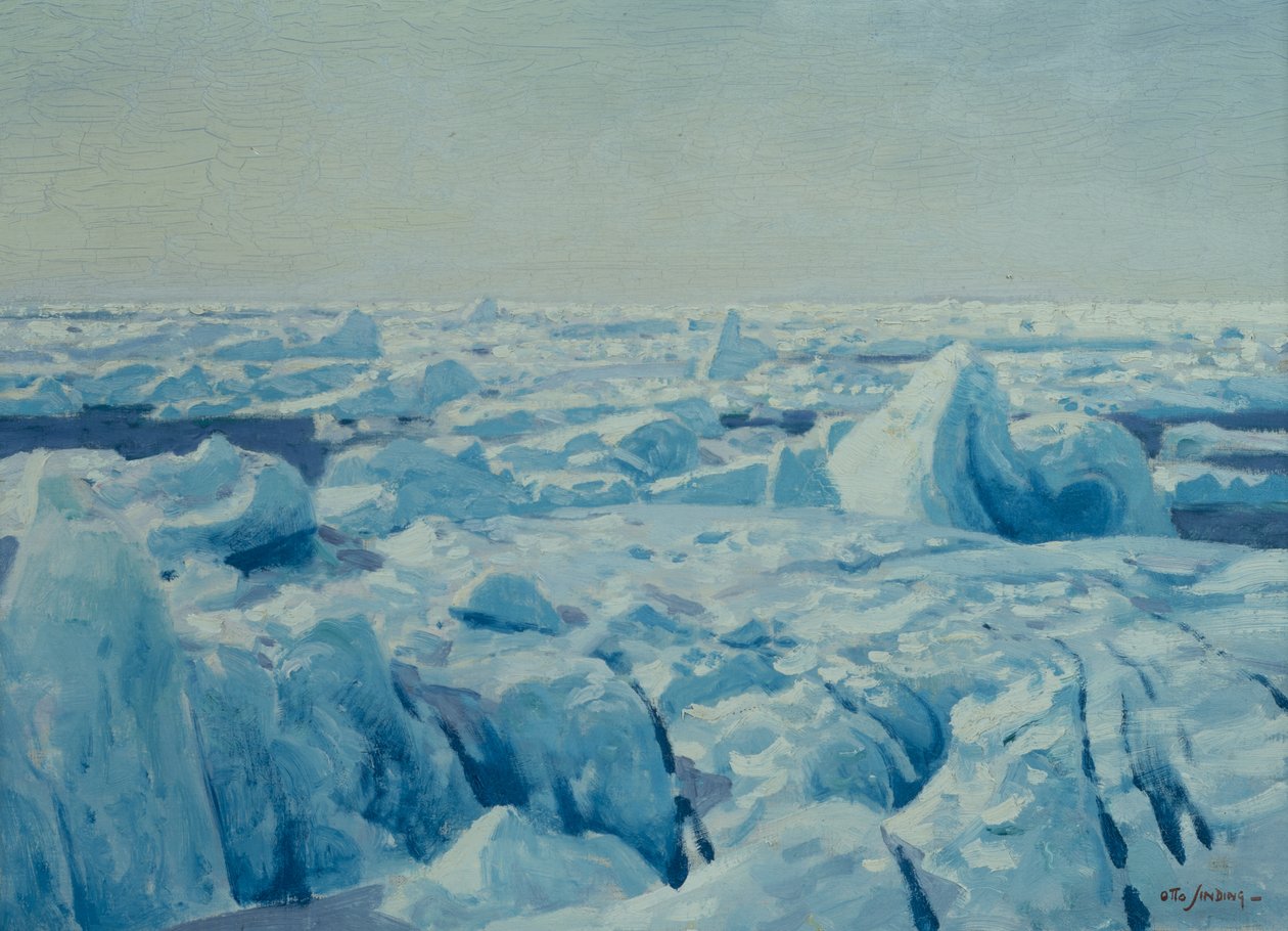 Pack Ice (olie på lærred) af Otto Ludvig Sinding