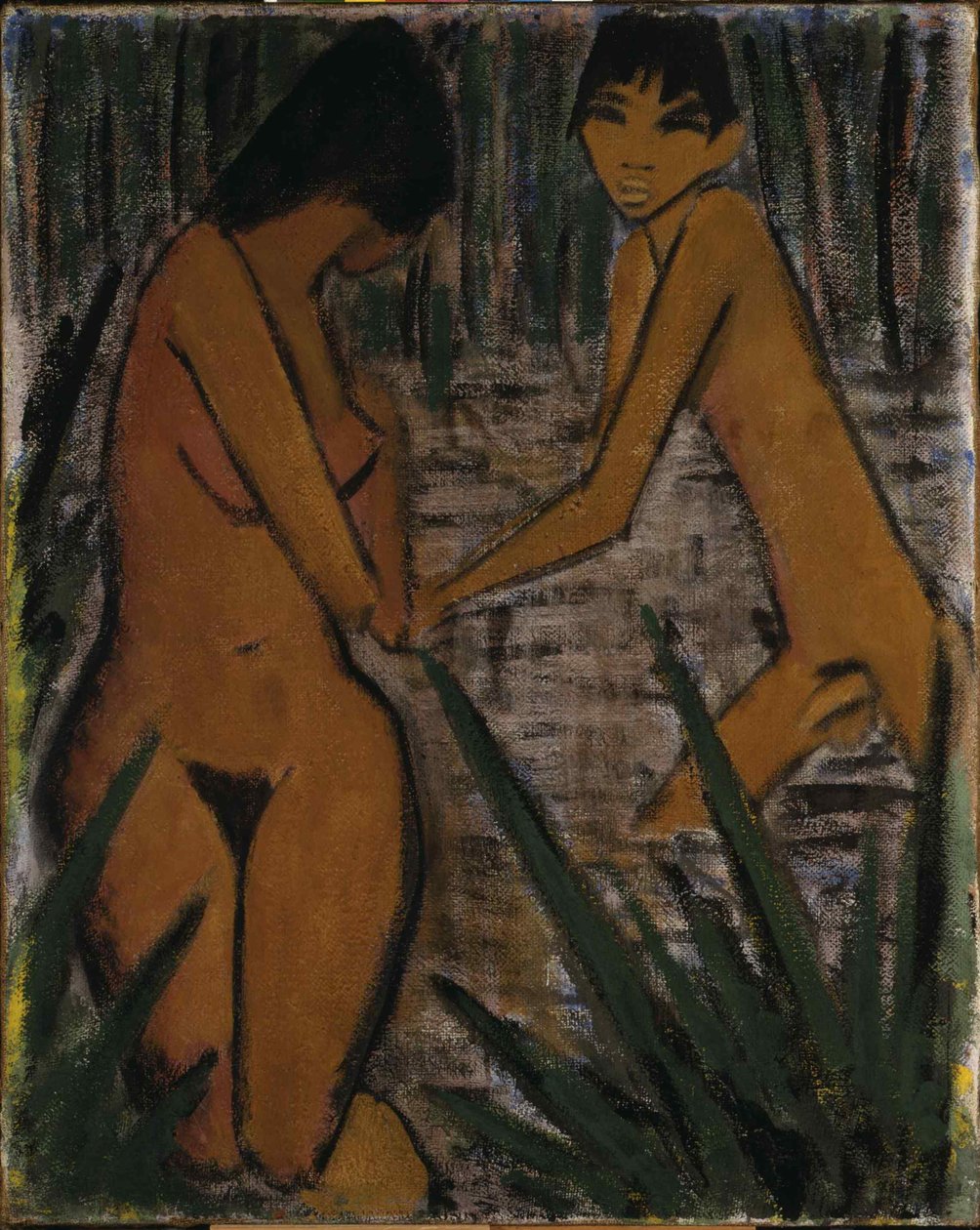 Badende, ca. 1920. af Otto Mueller