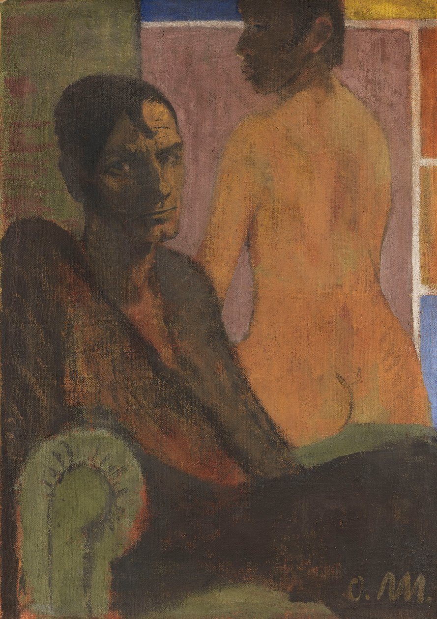 Selvportræt med bagside, ca 1929. af Otto Mueller