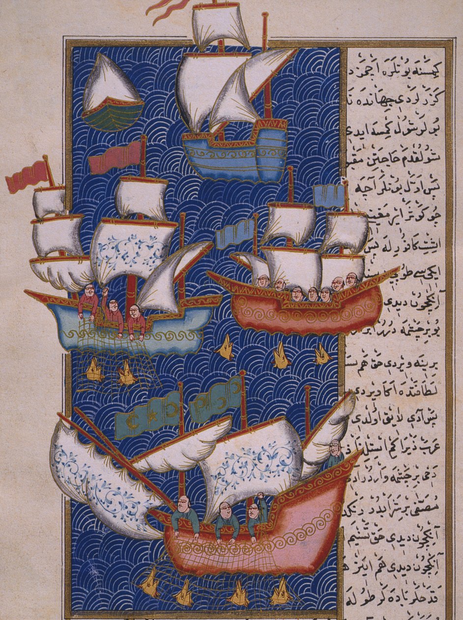 Fiskere med net af Ottoman School