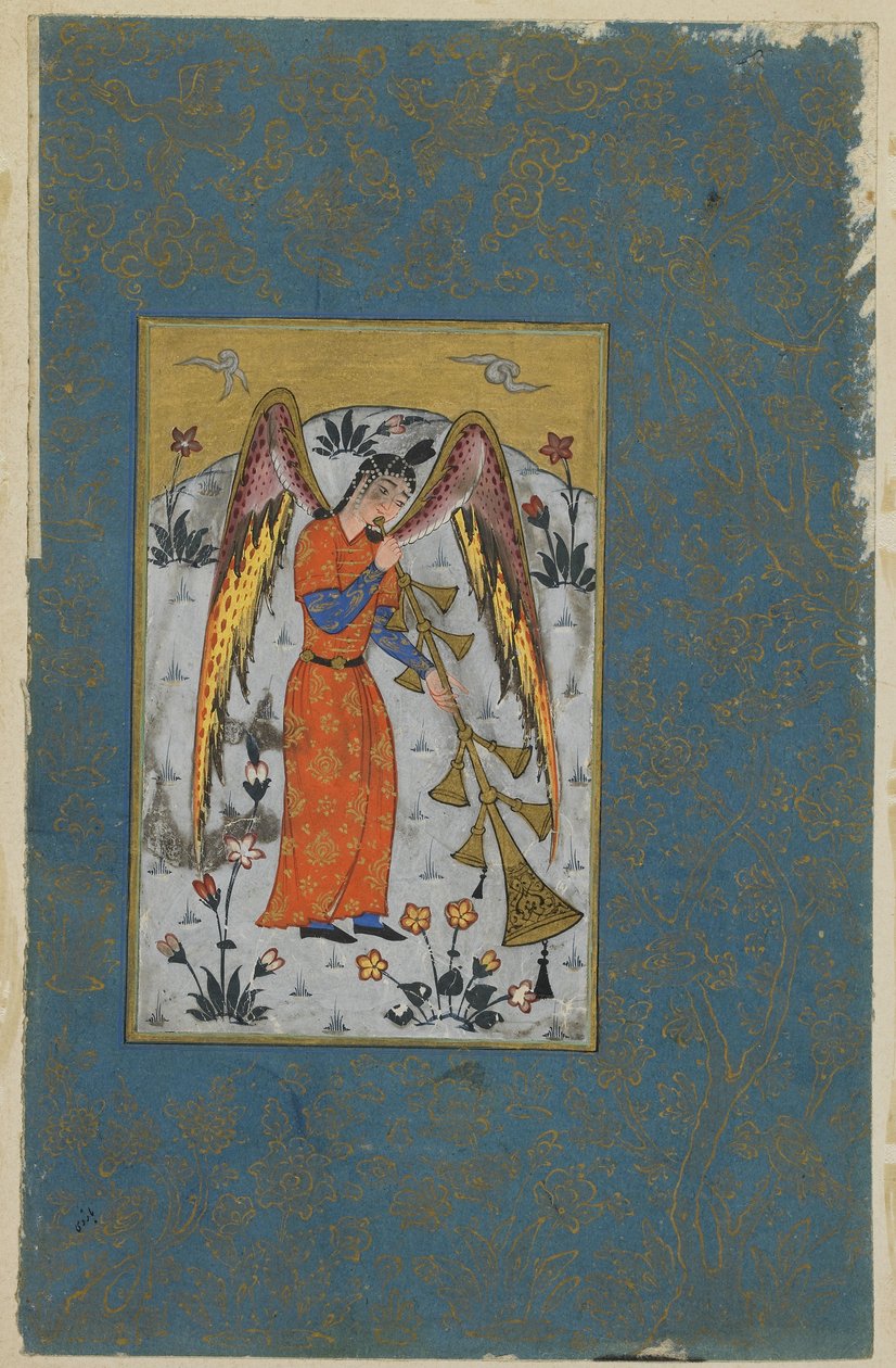 Englen Israfil, ca. 1580-90 af Ottoman School