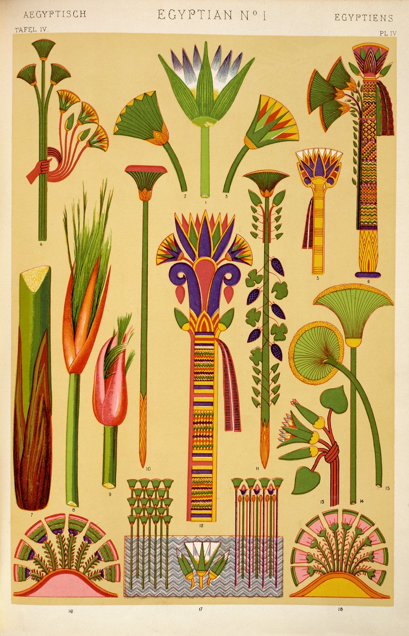 Egyptisk ornament fra Ch II, plade IV af 