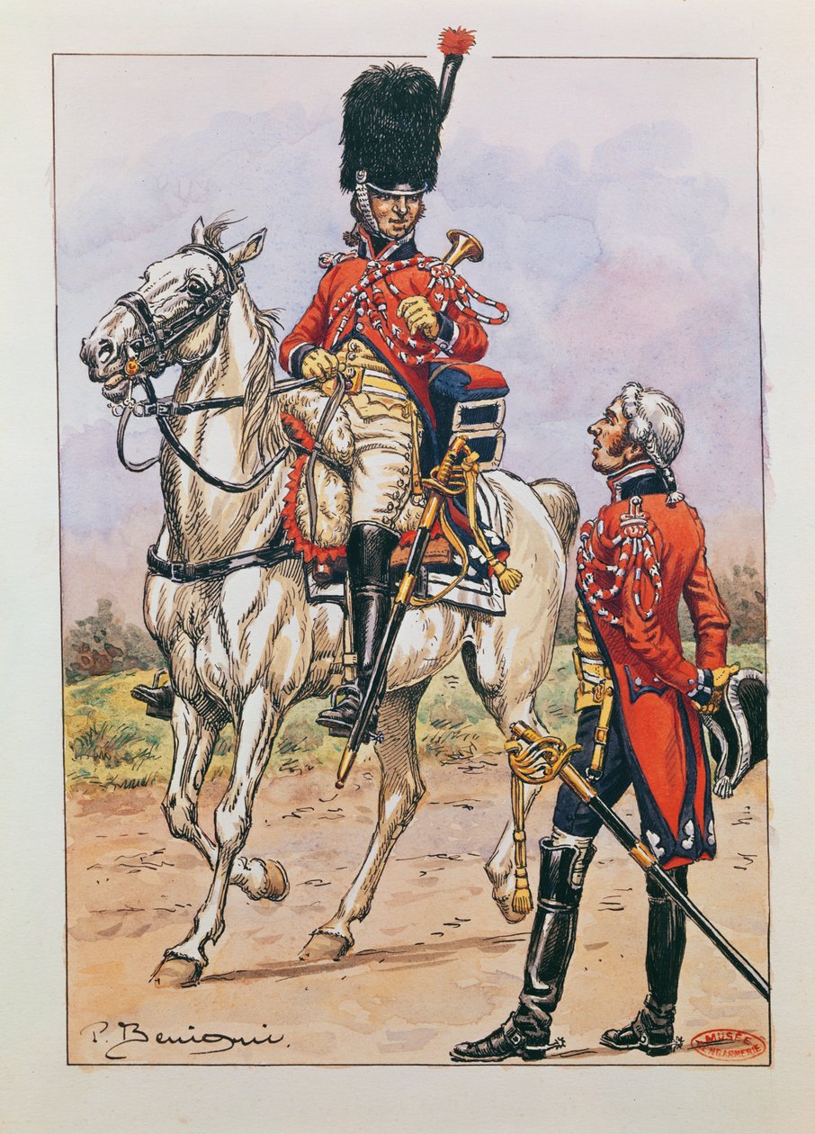 Bugler af elitekavaleriet i den kejserlige garde, 1804-06 af P. Benigni