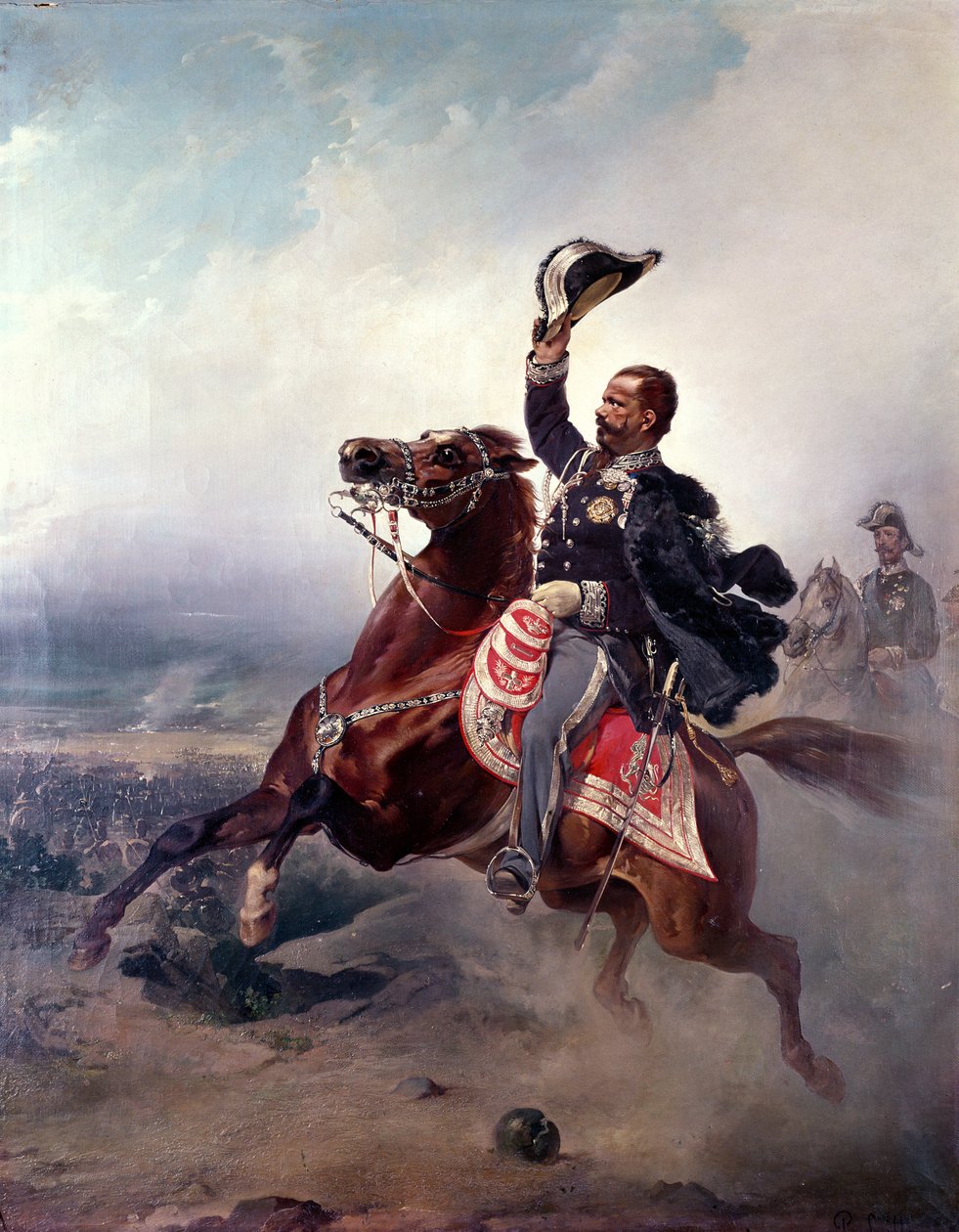 Portræt af Victor Emmanuel II (1820-78) konge af Sardinien og Italien af P. Litta