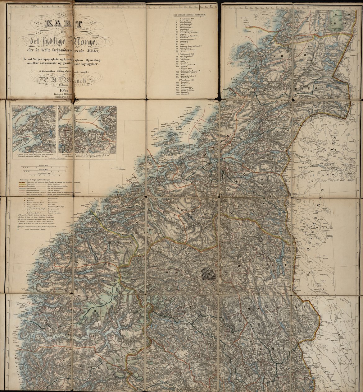 art over det sydlige Norge, nordlig blad af P.A. Munch