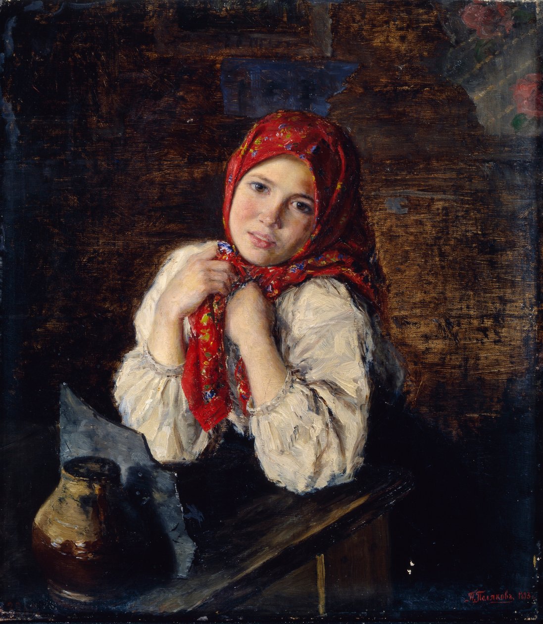 Landlig kokette, 1893 af P.I. Polyakov