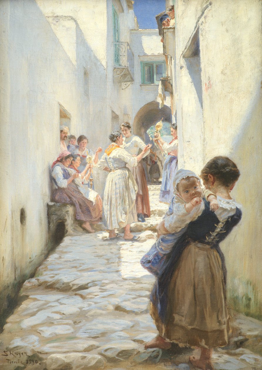En gade i Torello, Italien af Peder Severin Krøyer