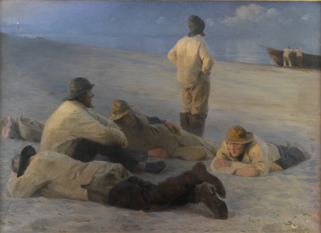 Fiskere ved Skagen Strand af Peder Severin Krøyer