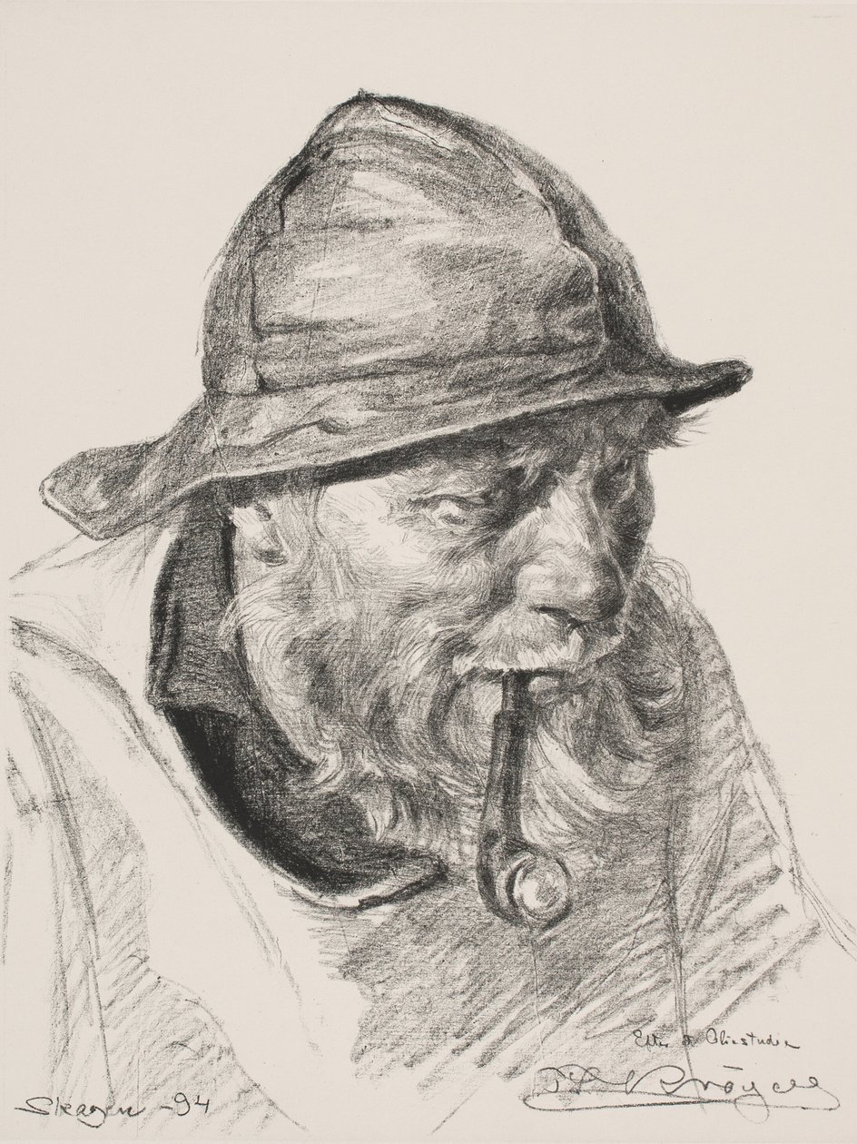 Hoved af en skagensfisker af Peder Severin Krøyer