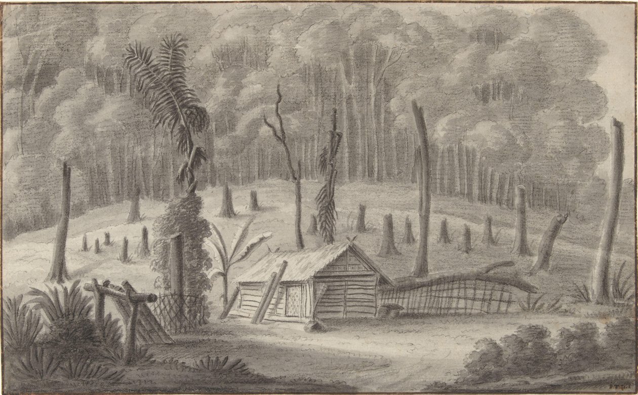 Kampong Tji Badak i Hollandsk Ostindien af P.T. Bik (possibly)