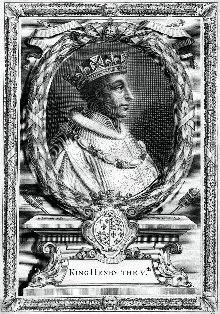 Henrik V, konge af England. af P. Vanderbanck