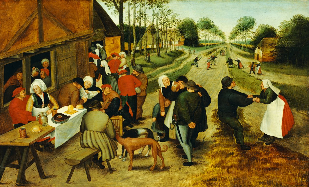 Bønder på en vejkro af P. the Younger Brueghel