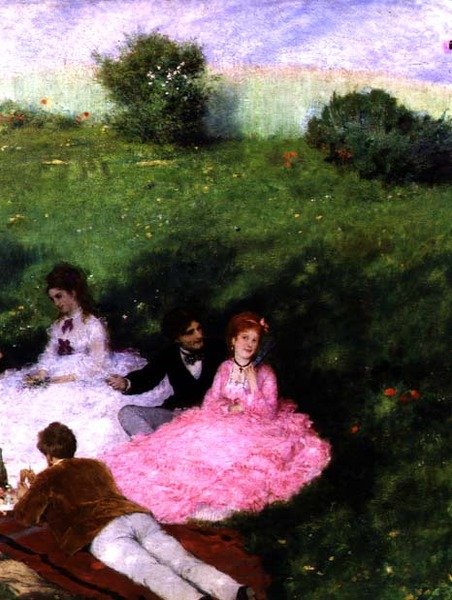 Picnic i maj (detaljer), 1873 af Pál Szinyei Merse