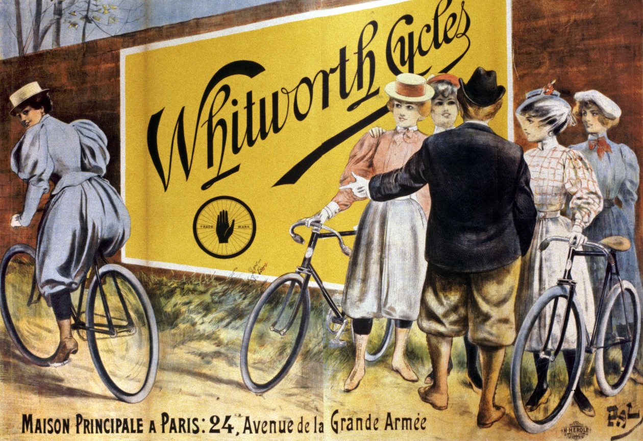 Whitworth cykler, ca. 1900 (illustration) af Pal (1855 1942)
