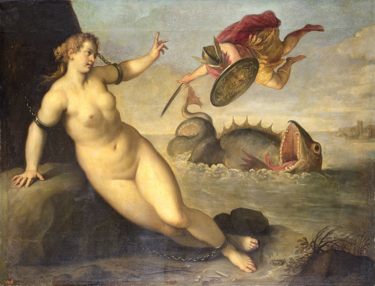 Perseus redder Andromeda, ca. 1610 af Palma Il Giovane